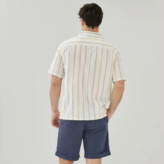 Men's Striped Button-Up Shirt