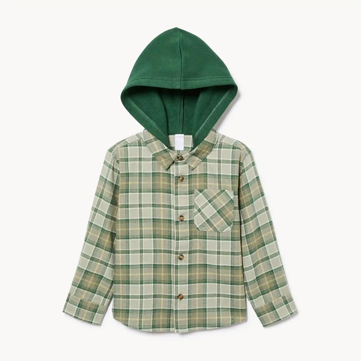 Toddler Boys' Flannel Hooded Shirt