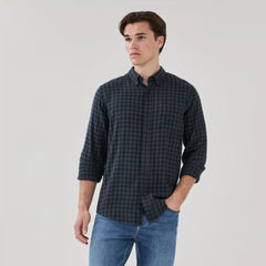 Men's Flannel Button-Down Shirt