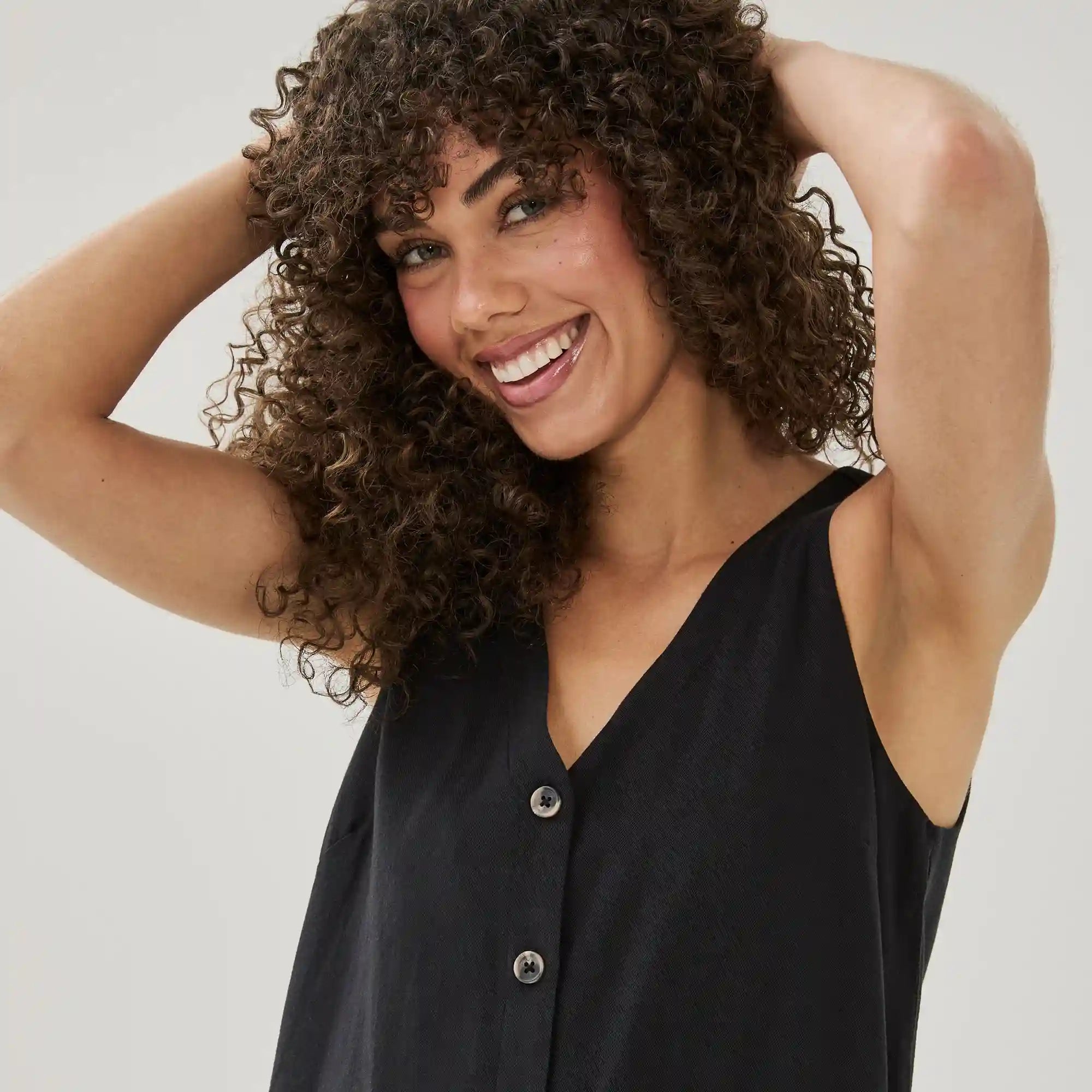 Button Front Midi Dress