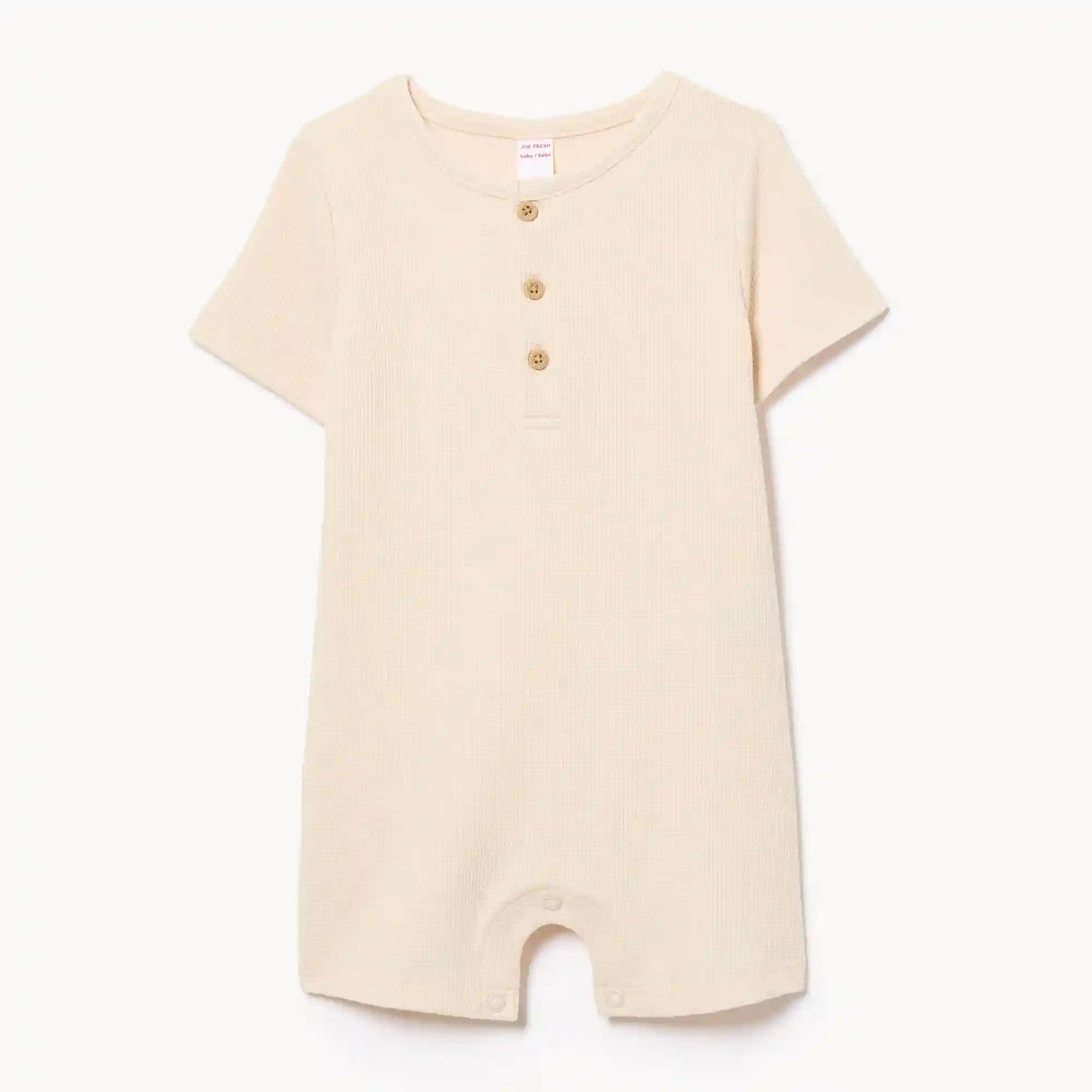 Baby Boys' Waffle Knit Henley Romper