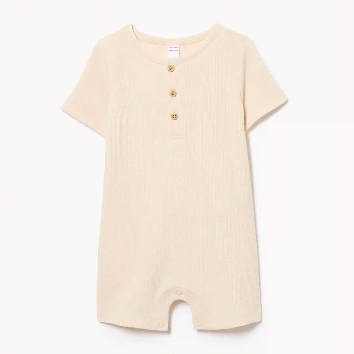 Baby Boys' Waffle Knit Henley Romper