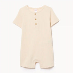 Baby Boys' Waffle Knit Henley Romper