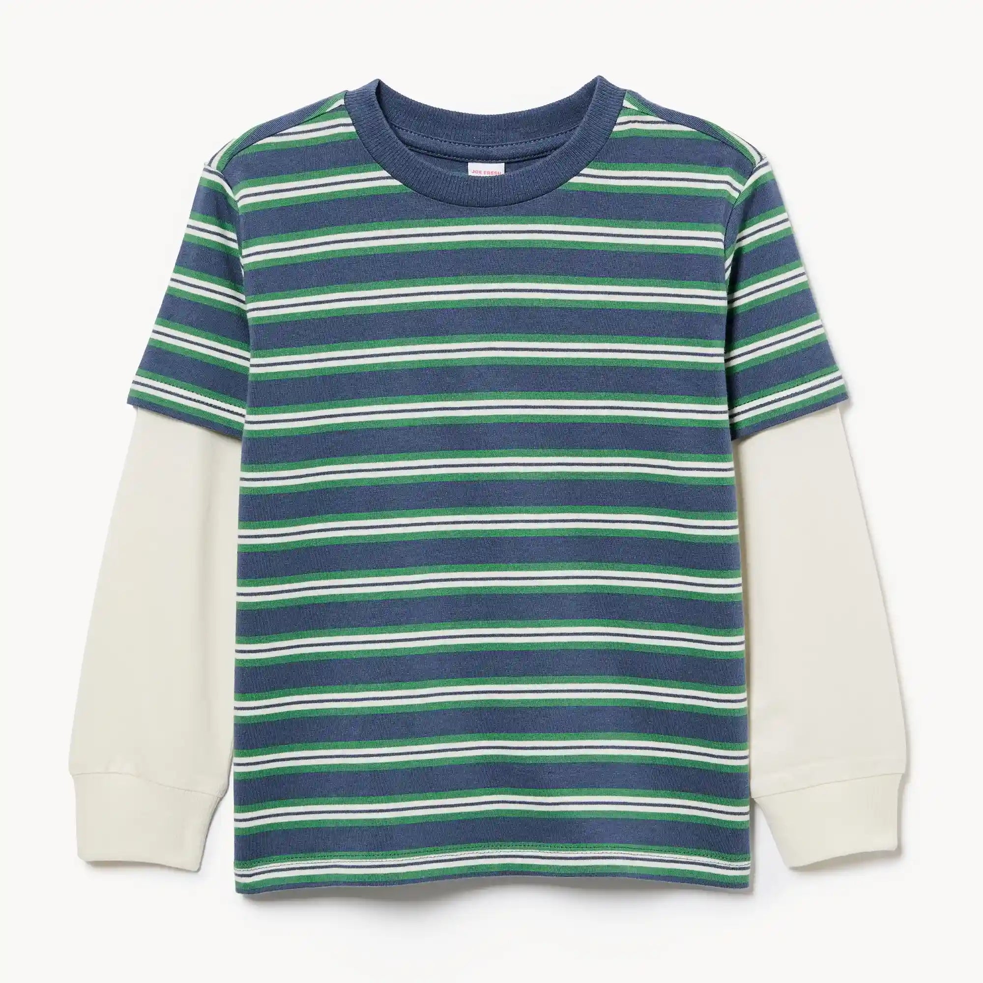 Toddler Boys' Striped Fooler Long Sleeve T-Shirt