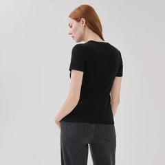 Slim-Fit Ribbed T-Shirt