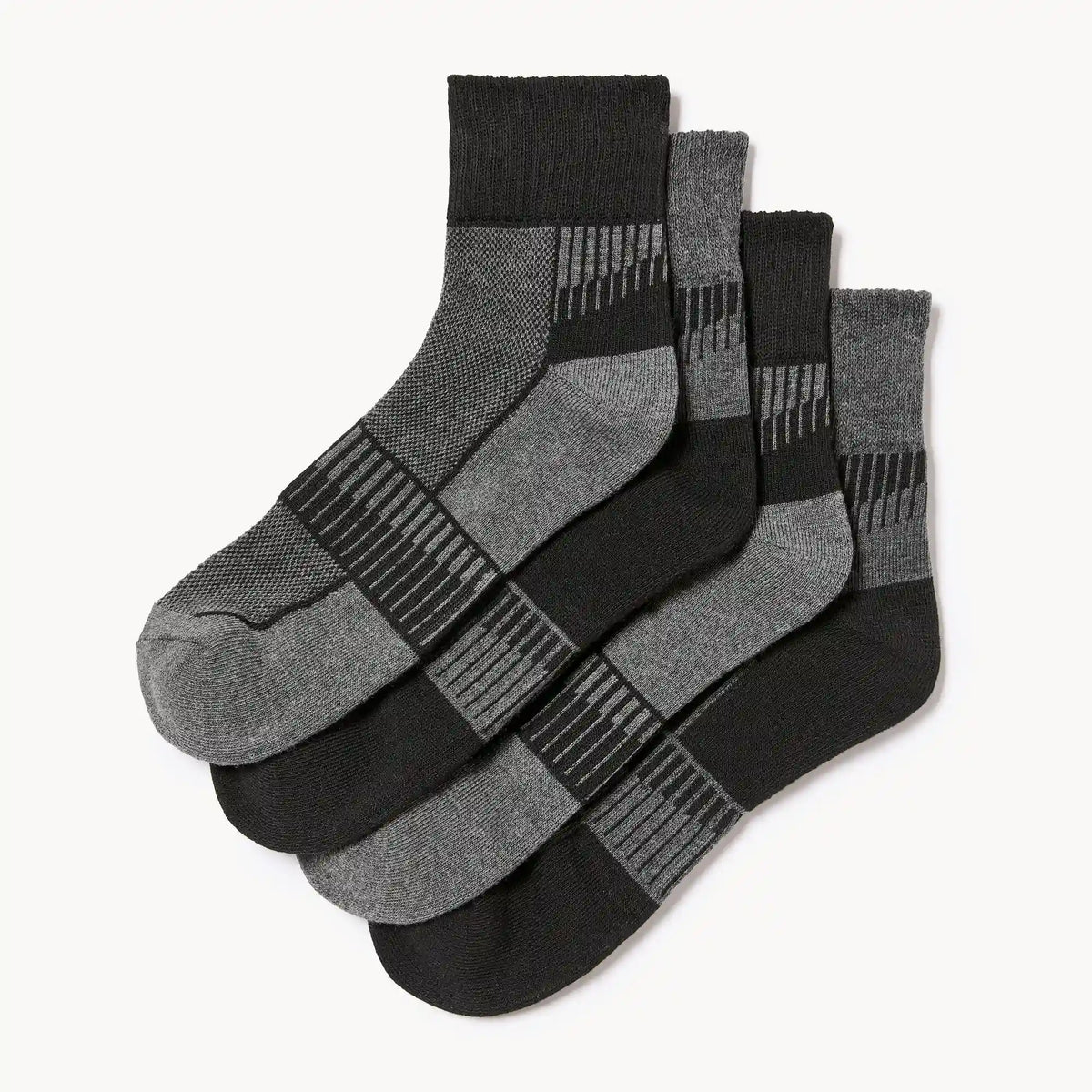 Men's 4-Pack Quarter-Crew Socks