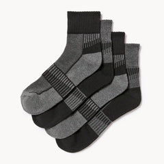 Men's 4-Pack Quarter-Crew Socks