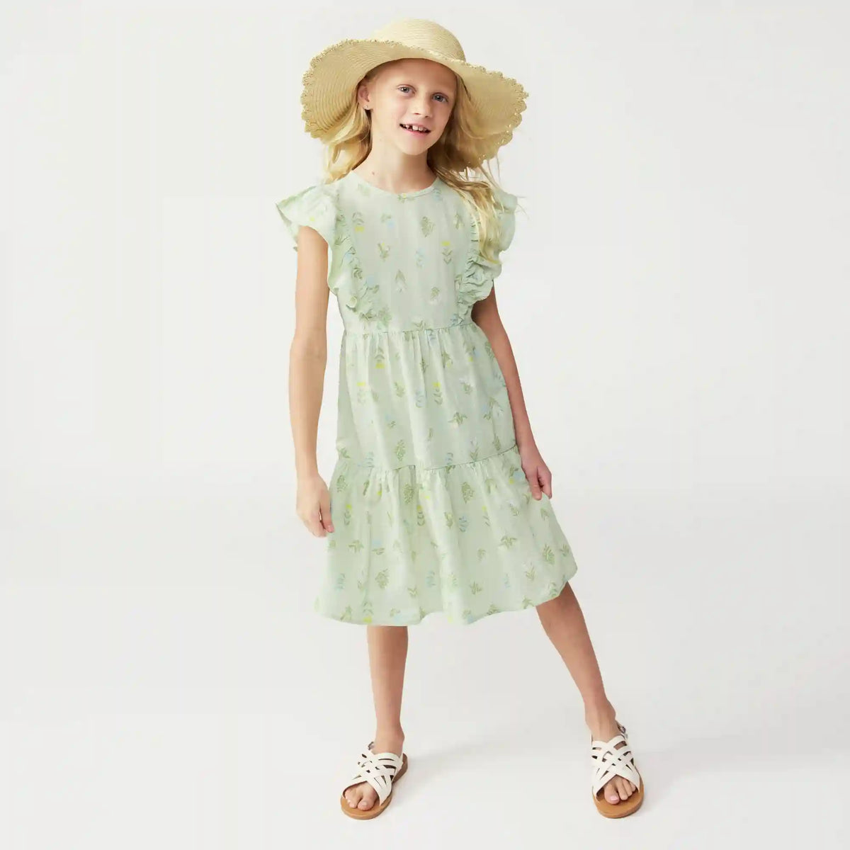 Kid Girls' Ruffled Floral Dress