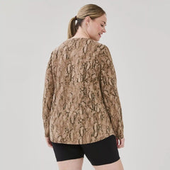 Women+ Active Printed Long Sleeve Top