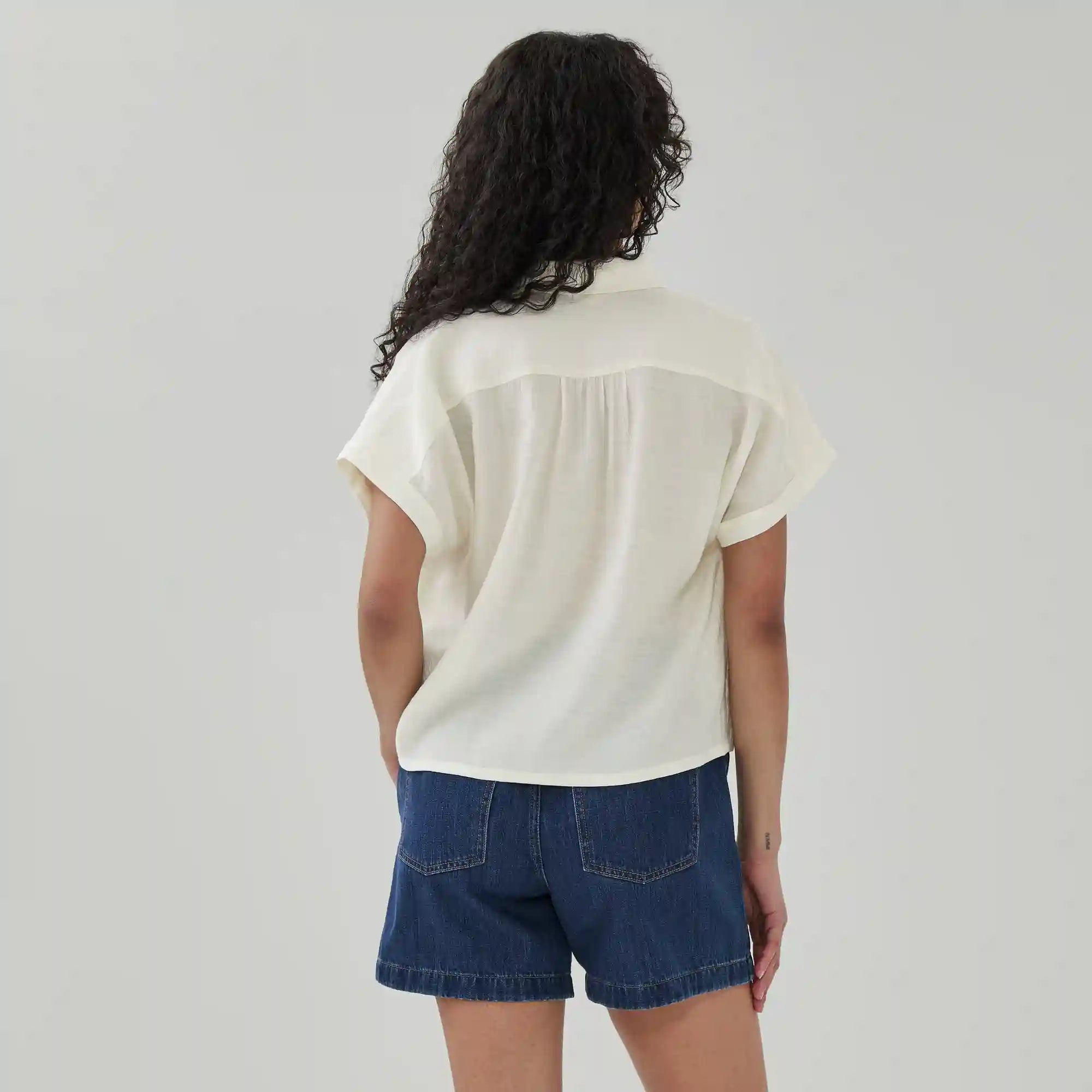 Twill Button-Up Shirt