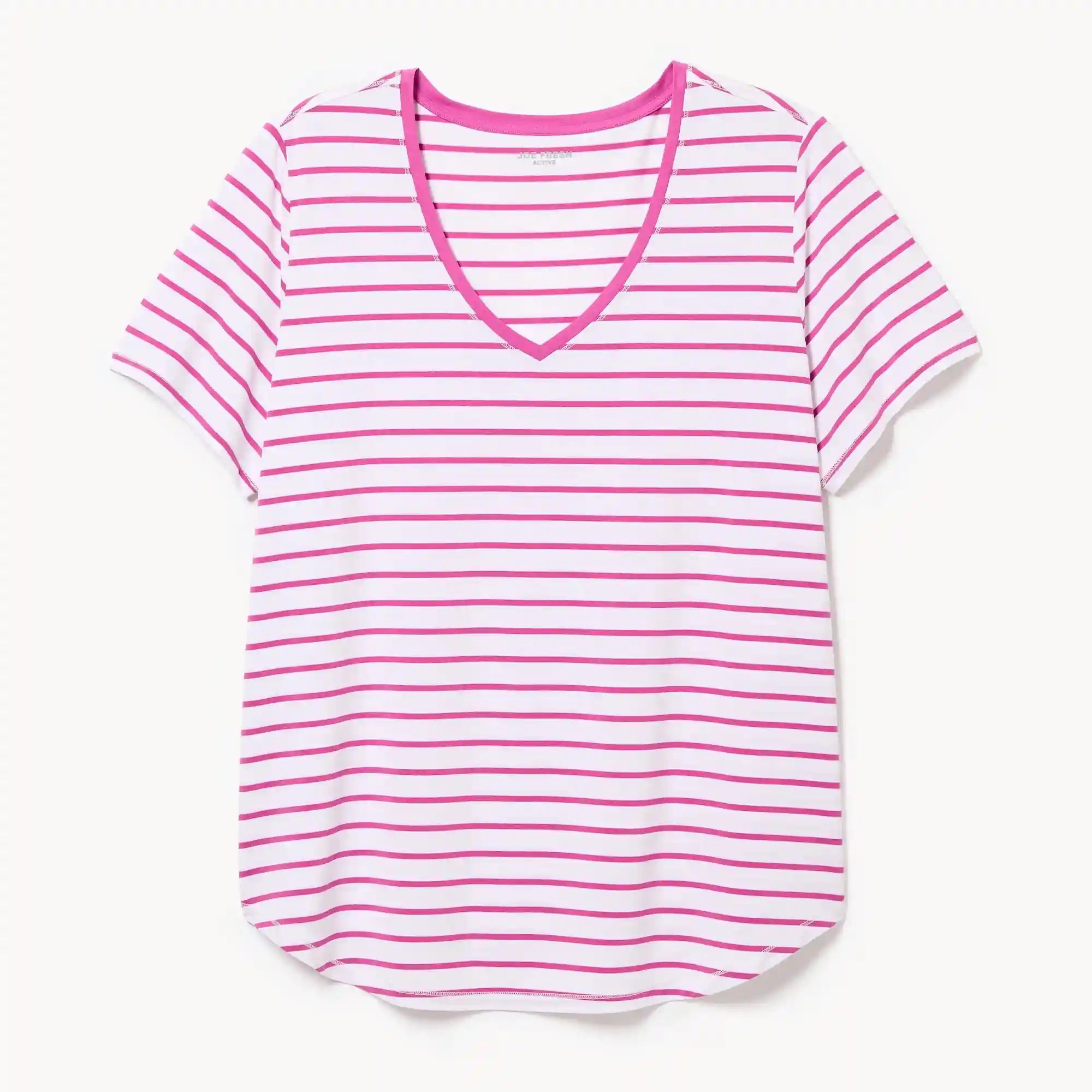 Women+ Active Striped V-Neck T-Shirt