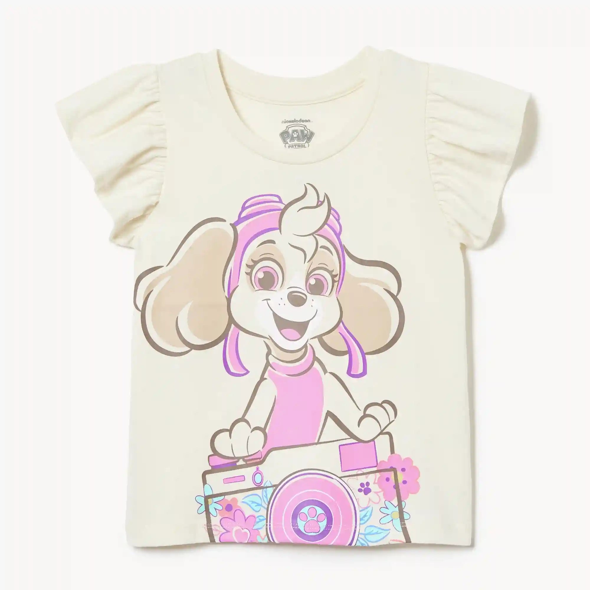 Toddler Girls' Paw Patrol Skye Ruffled T-Shirt
