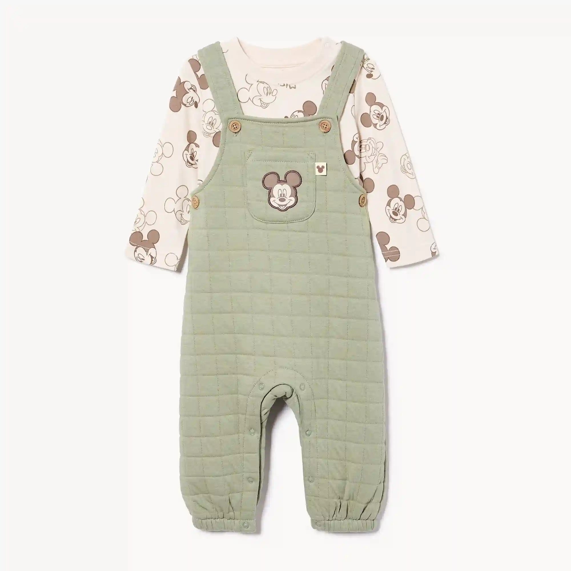 Baby Boys' Disney Mickey Mouse Overall Set