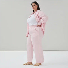 Women+ Linen Cotton Wide Leg Pant