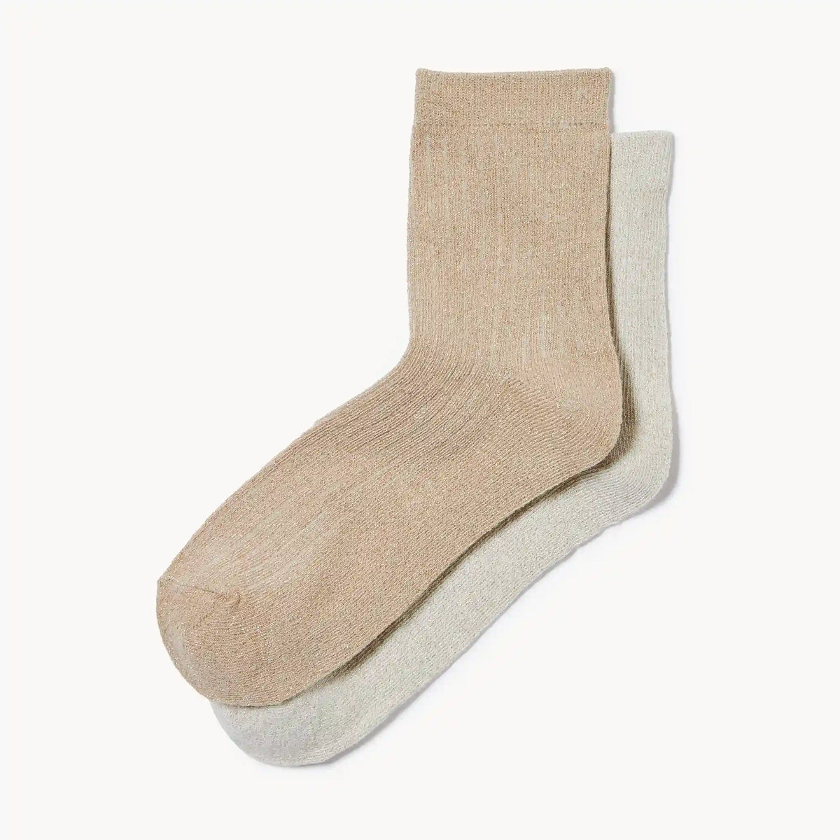 3-Pack Lurex Ribbed Crew Socks