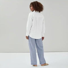Oversized Linen Cotton Button-Up Shirt