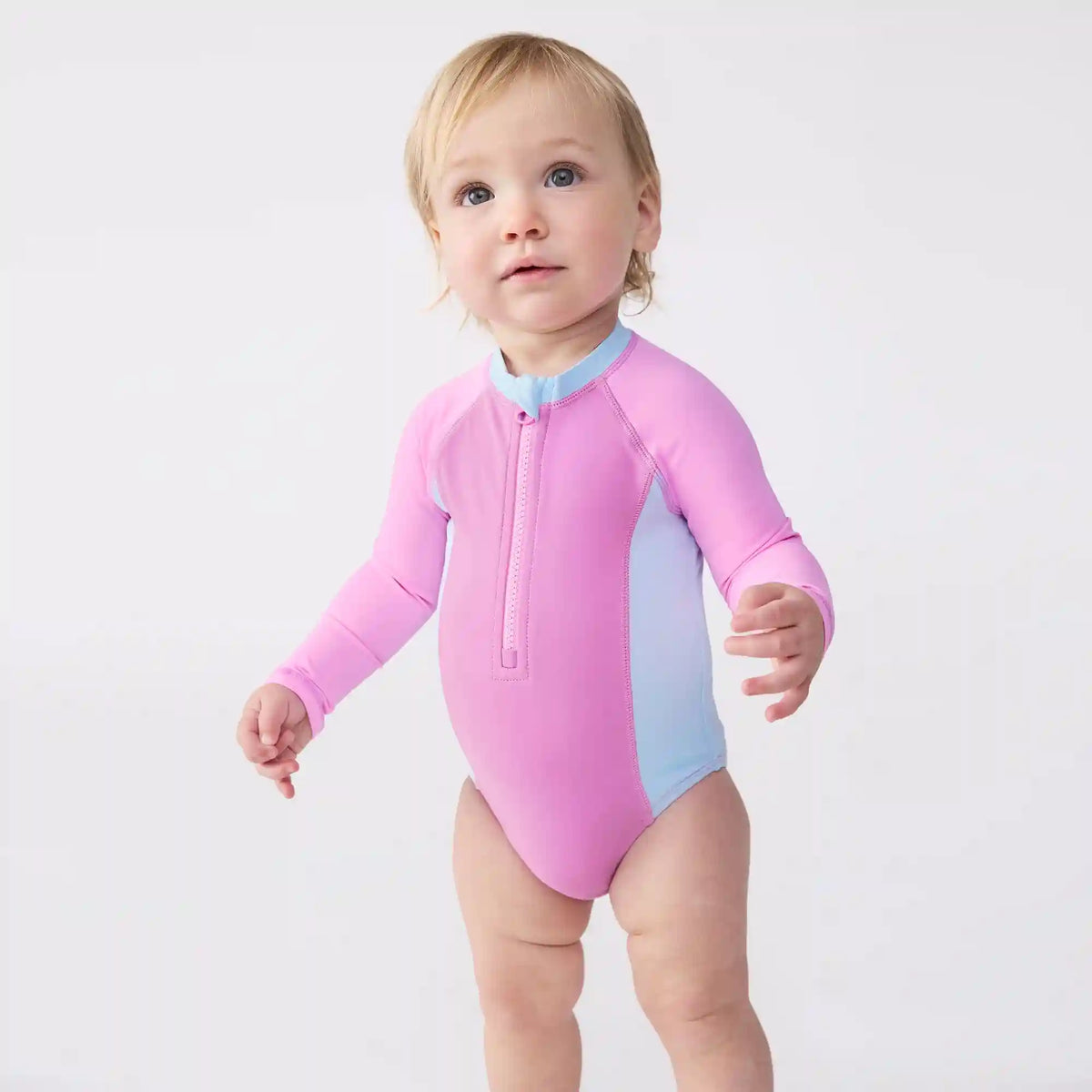 Baby Girls' Colourblocked Rashguard Suit