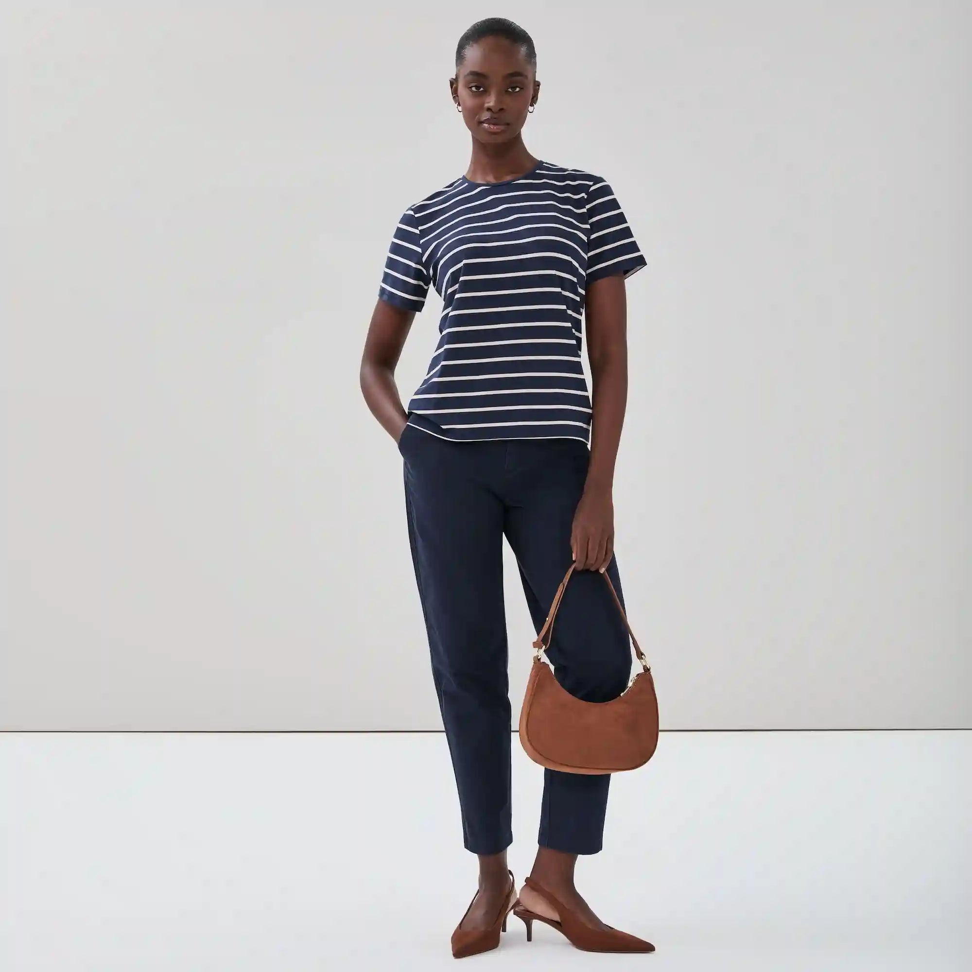 Crewneck Striped T-Shirt
