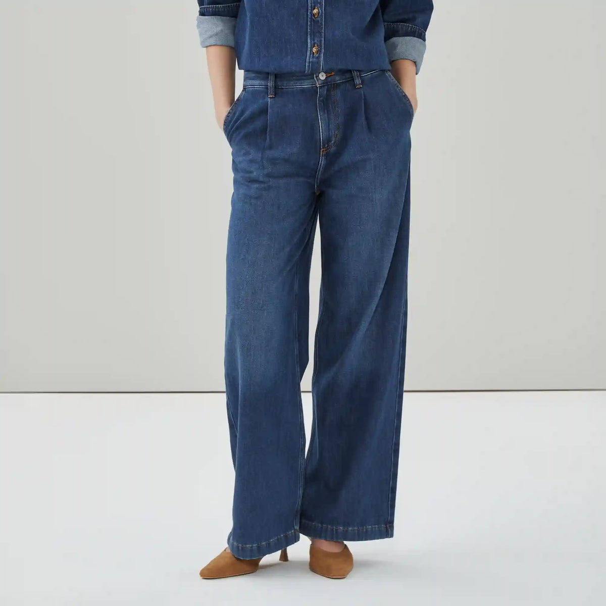 Dark Wash Wide Leg Jean