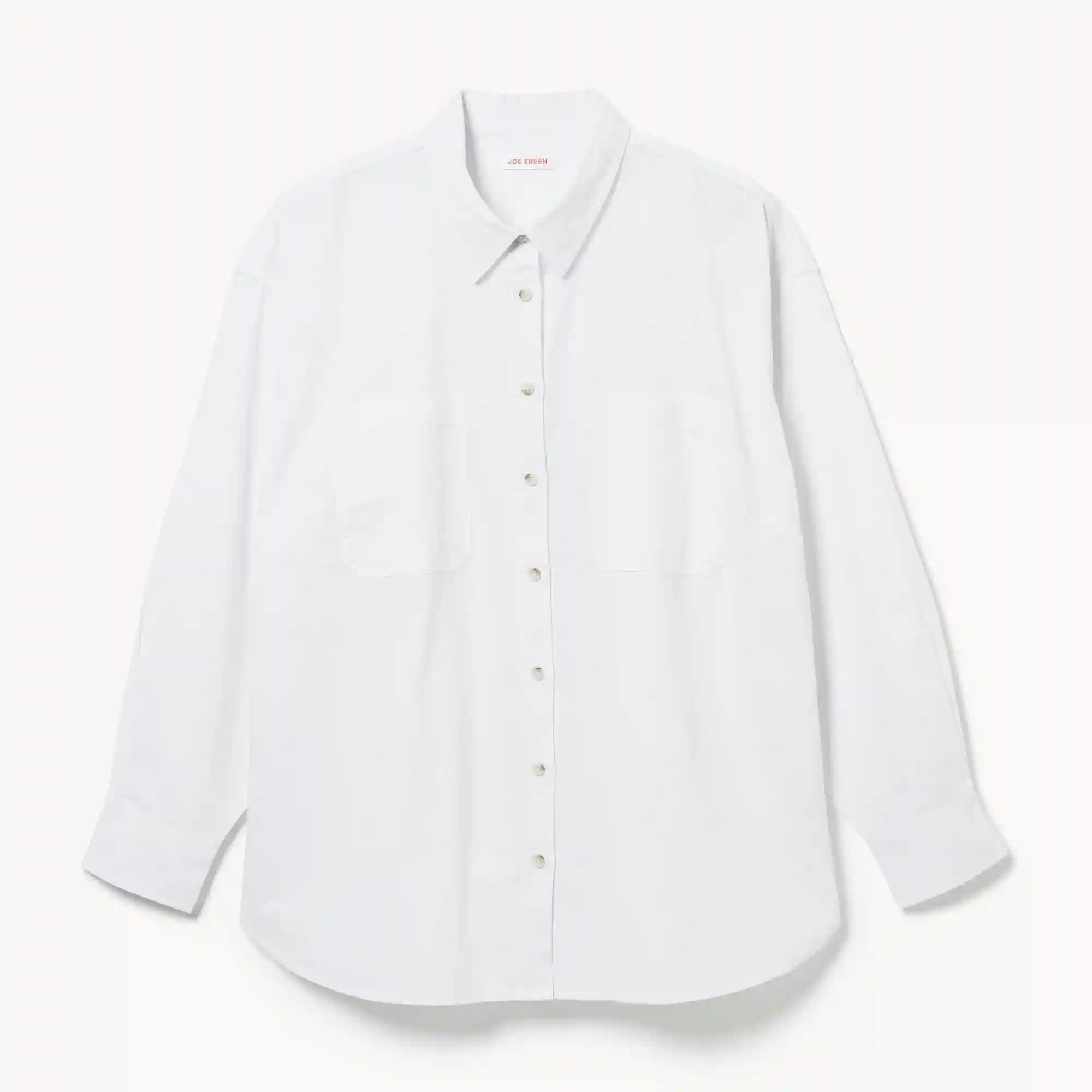 Women+ Oversized Linen Cotton Button-Up Shirt