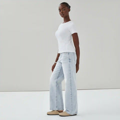 Wide Leg Light Wash Jean