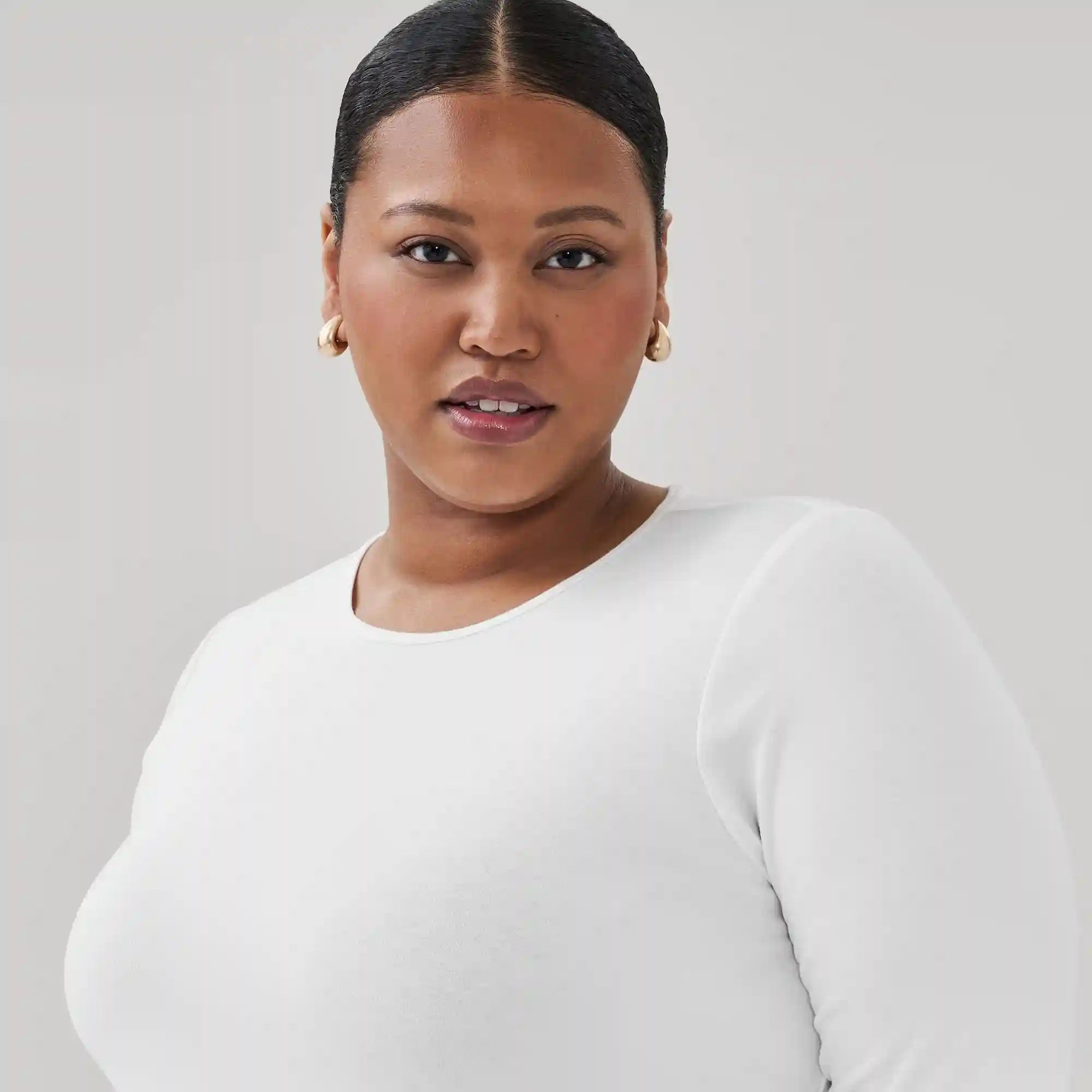 Women+ Ribbed Quarter Sleeve T-Shirt