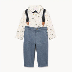 Baby Boys' Suspender Pant Set
