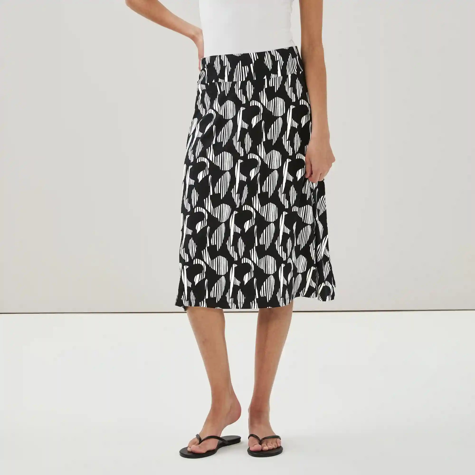 Printed Midi Skirt