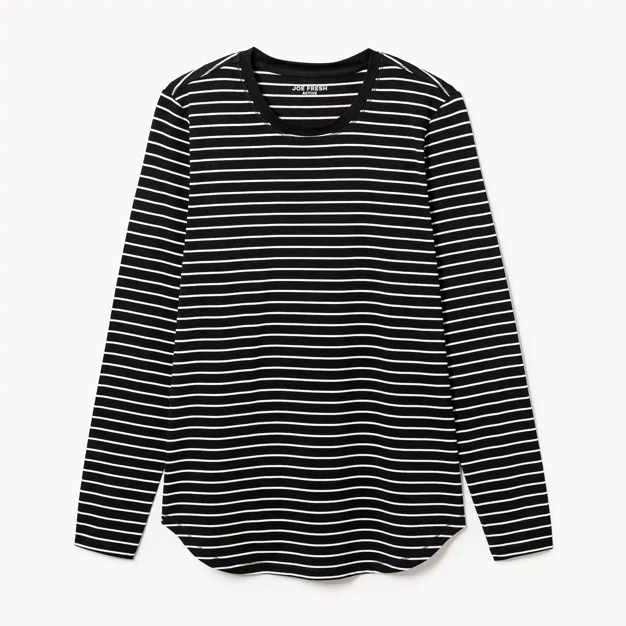 Active Striped Long Sleeve Top