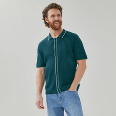 Men's Button-Up Polo Sweater
