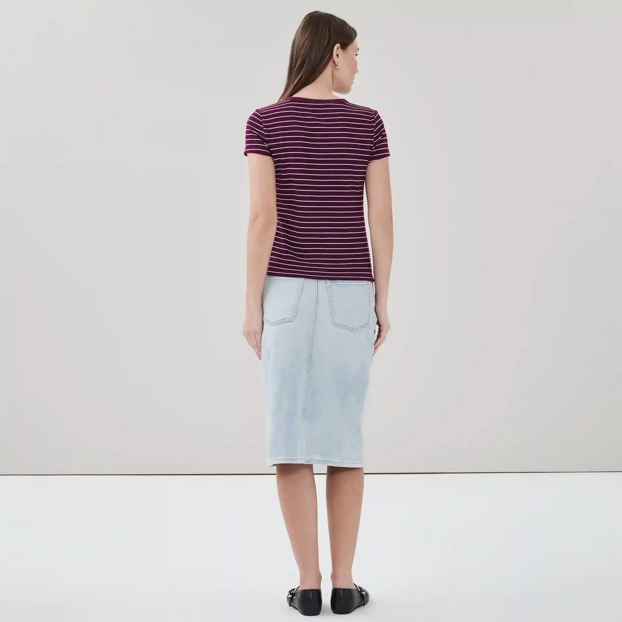 Short Sleeve Striped Cardigan