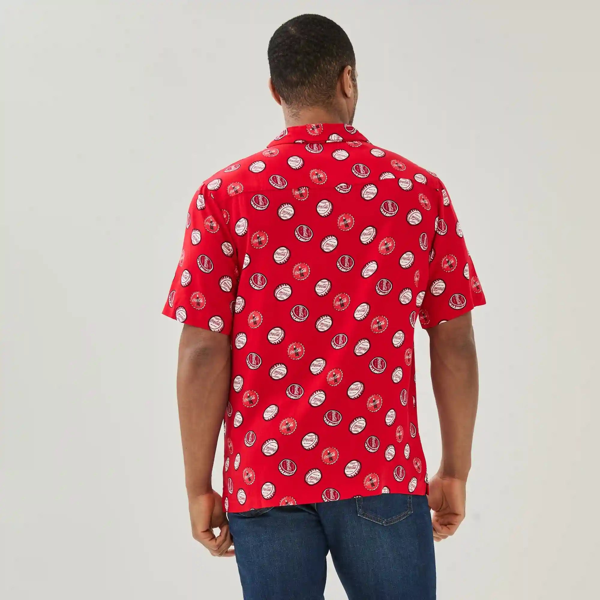 Adult Coca-Cola Button-Up Shirt