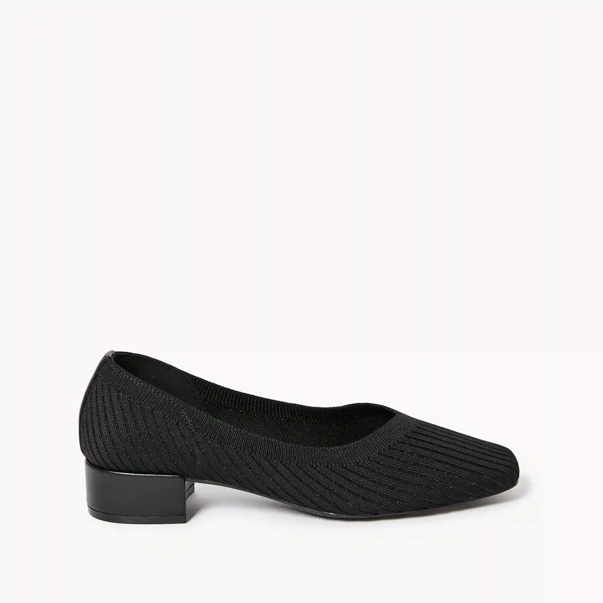 Knit Low Block Heels
