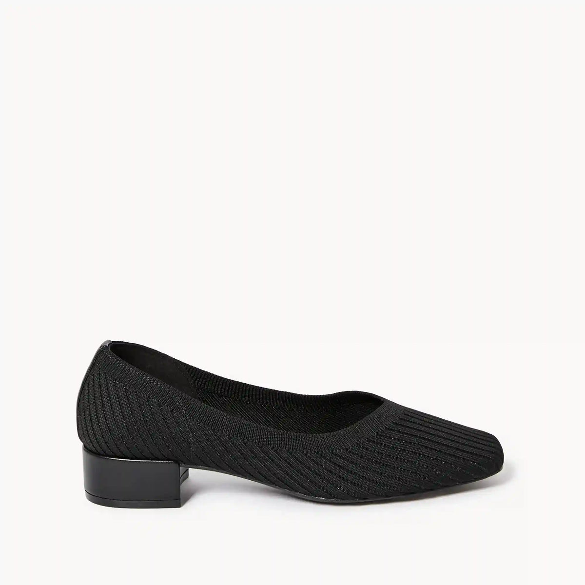 Knit Low Block Heels