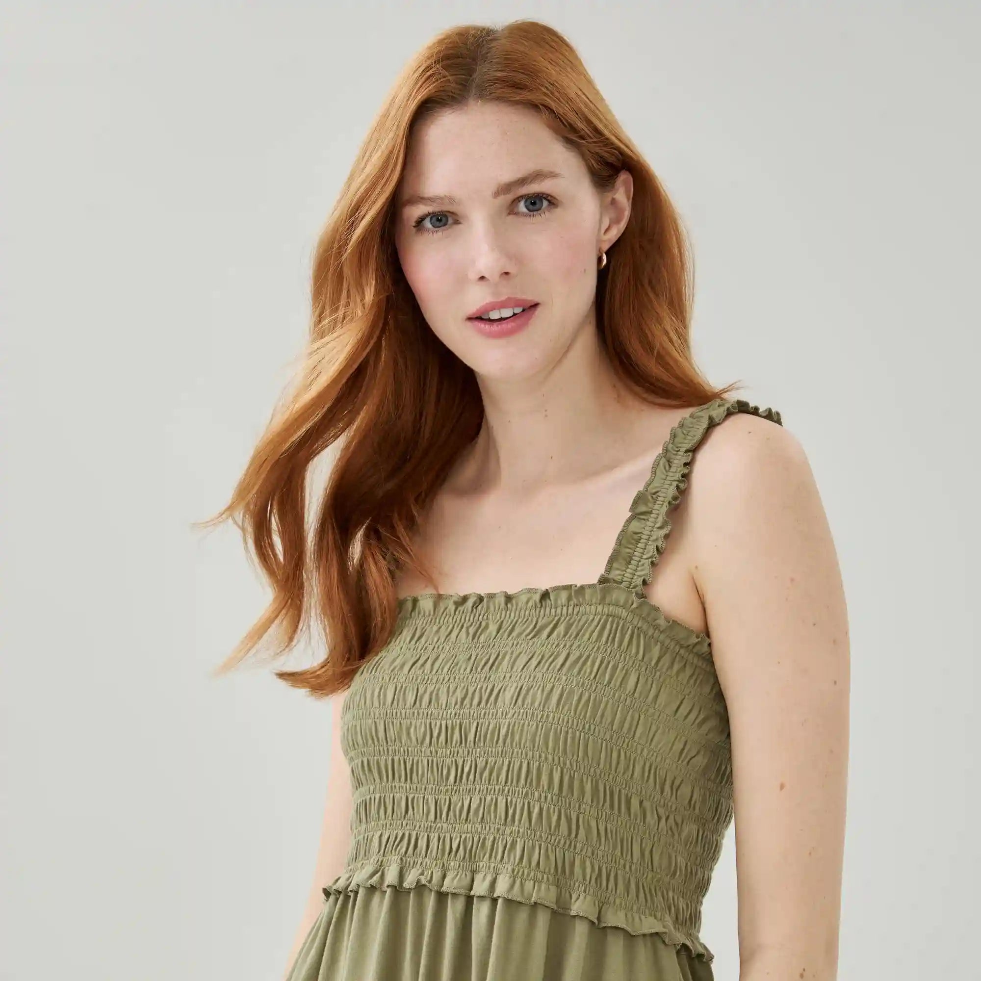 Smocked Tank Midi Dress