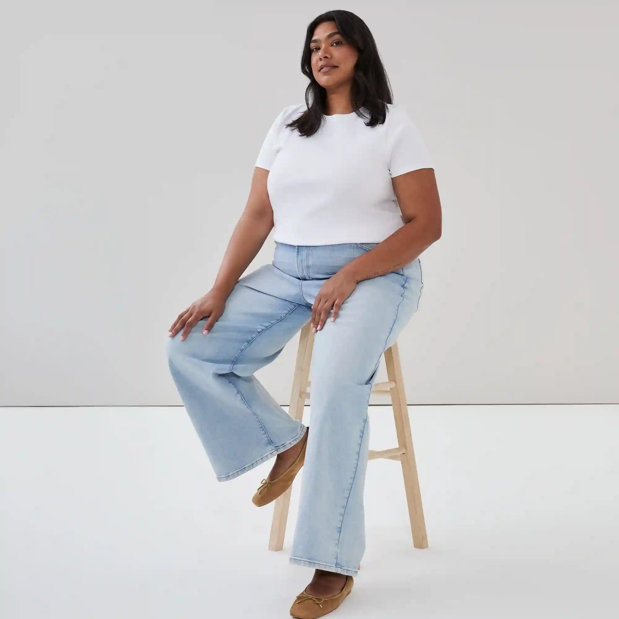 Women+ High Rise Wide Leg Jean