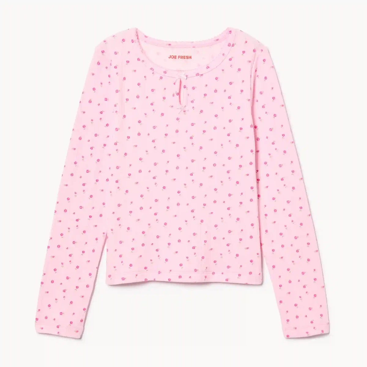 Kid Girls' Pointelle Long Sleeve Top