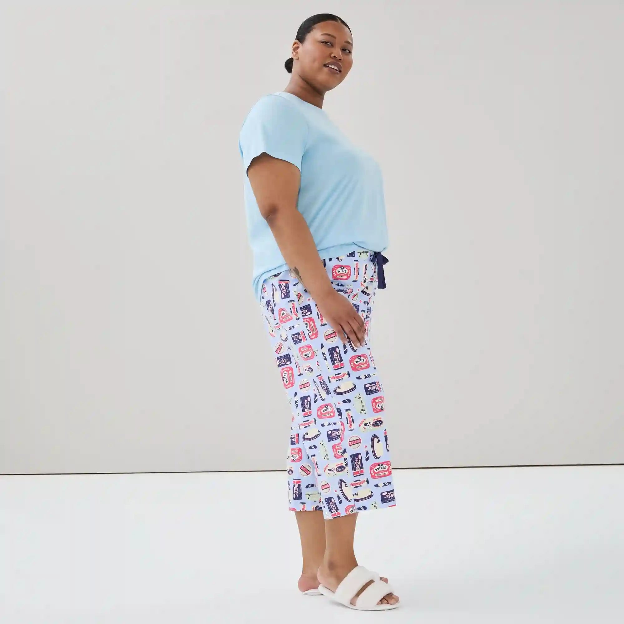 Women+ Printed Cropped Sleep Pant