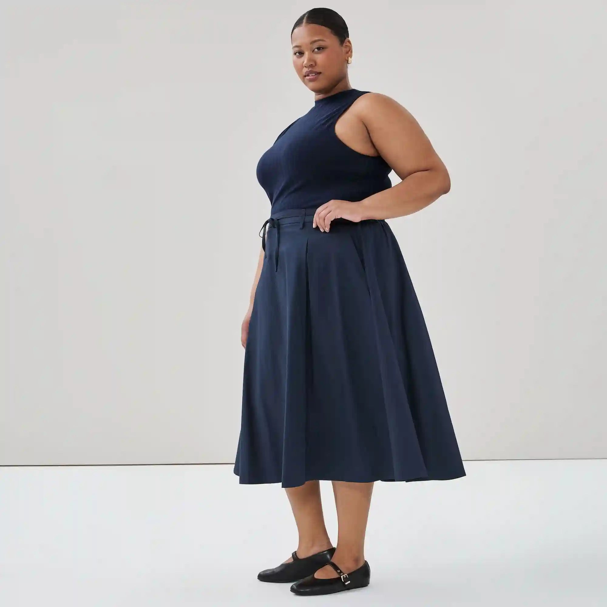 Women+ Flared Midi Skirt