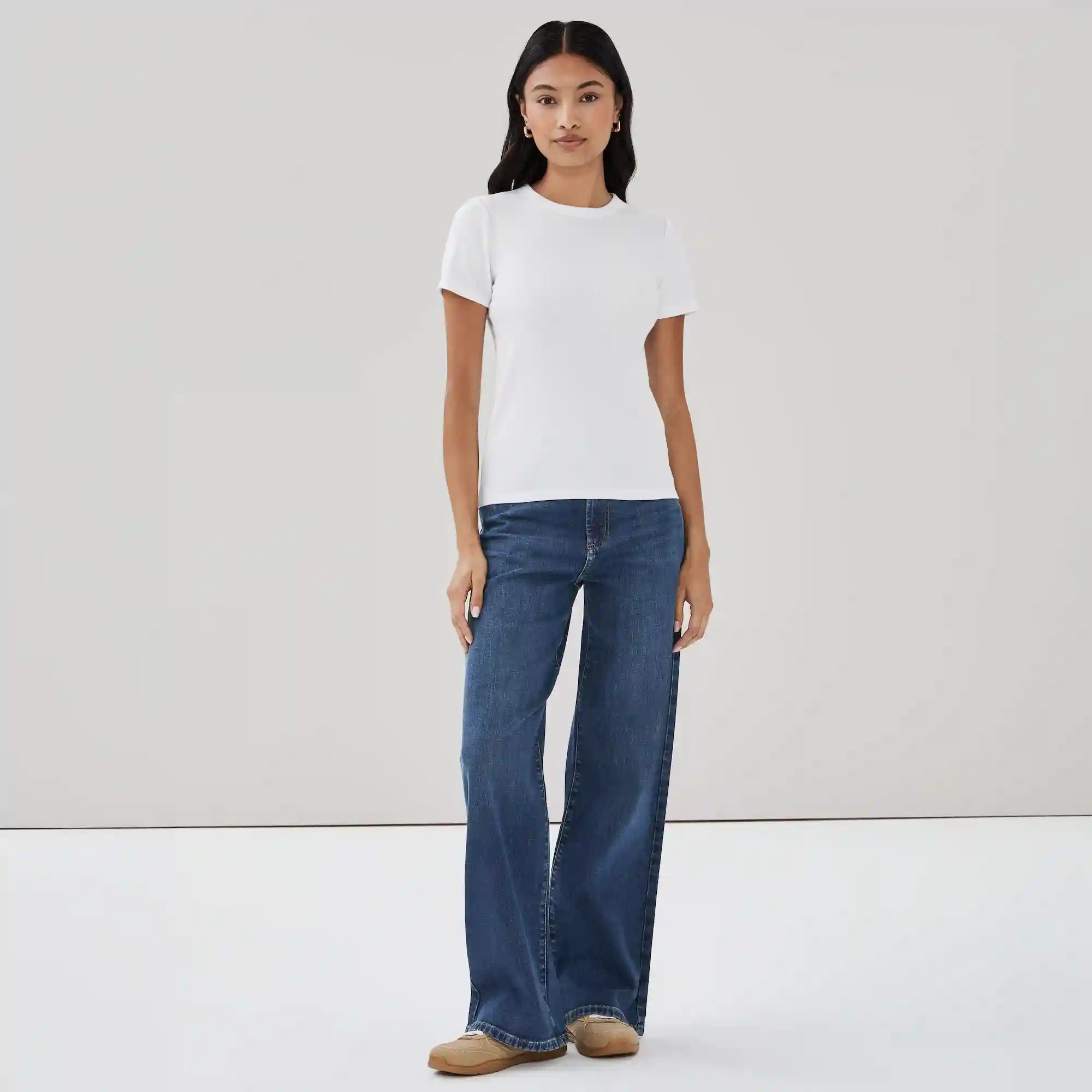Slim-Fit Ribbed T-Shirt