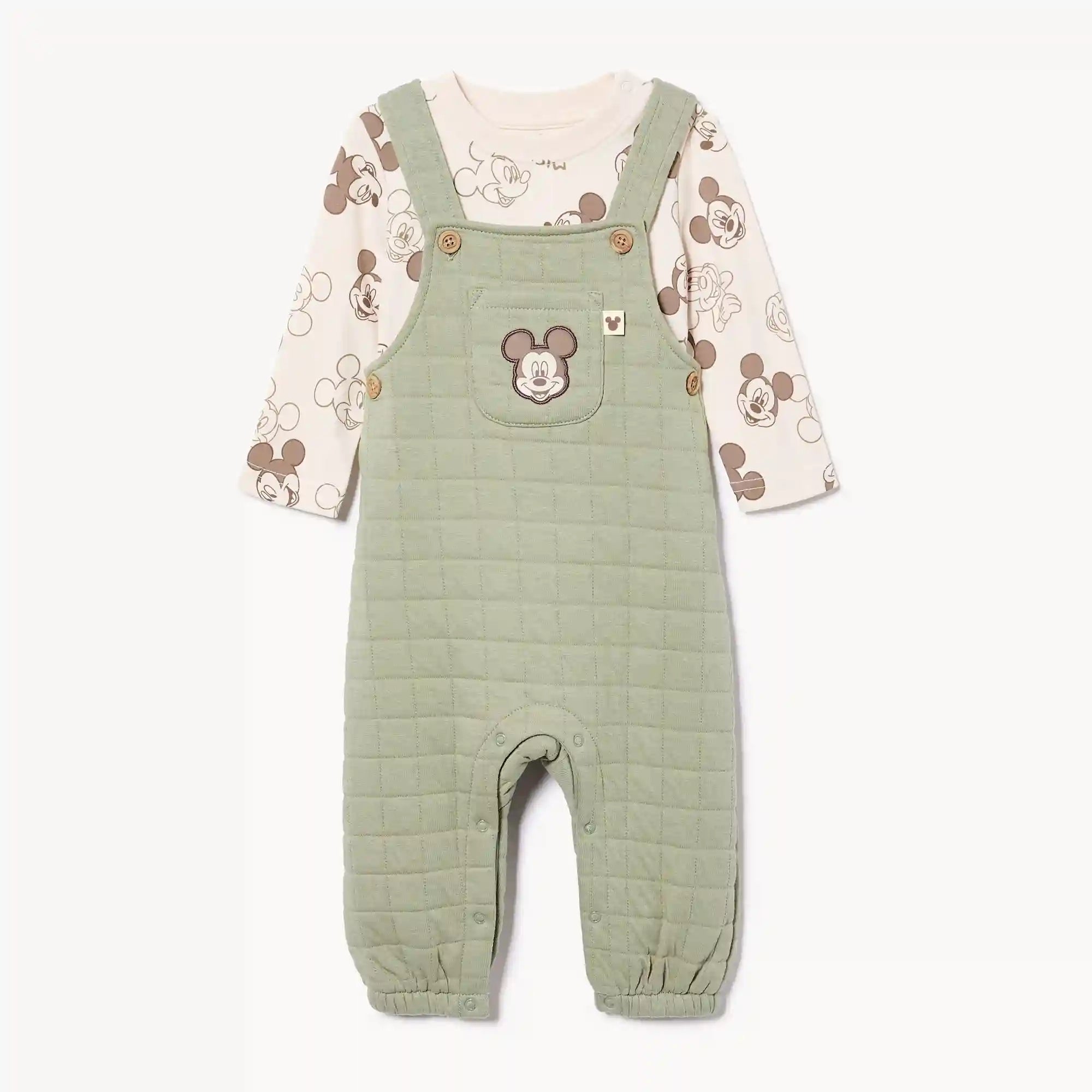 Baby Boys' Disney Mickey Mouse Overall Set