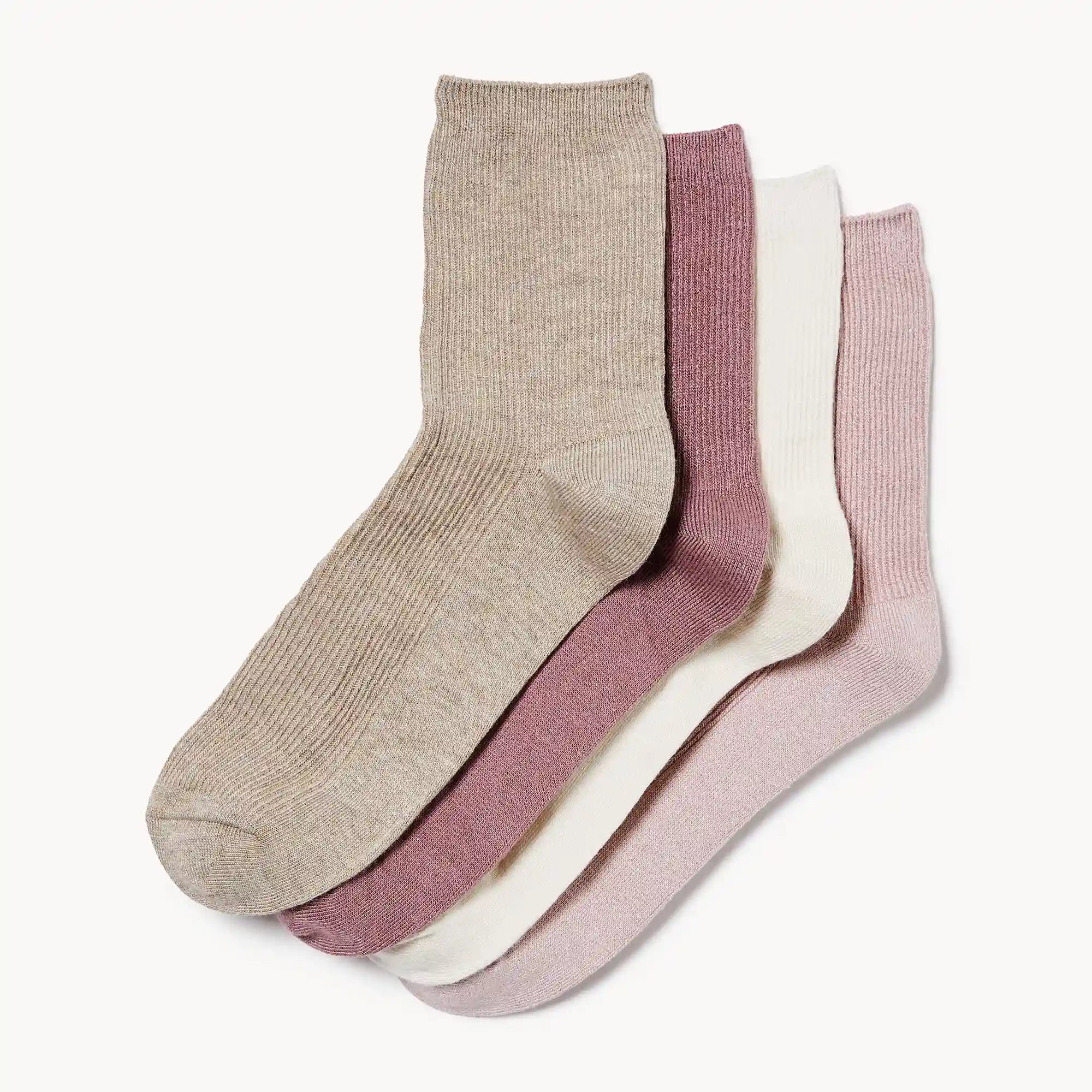 Bamboo 4-Pack Quarter-Crew Socks