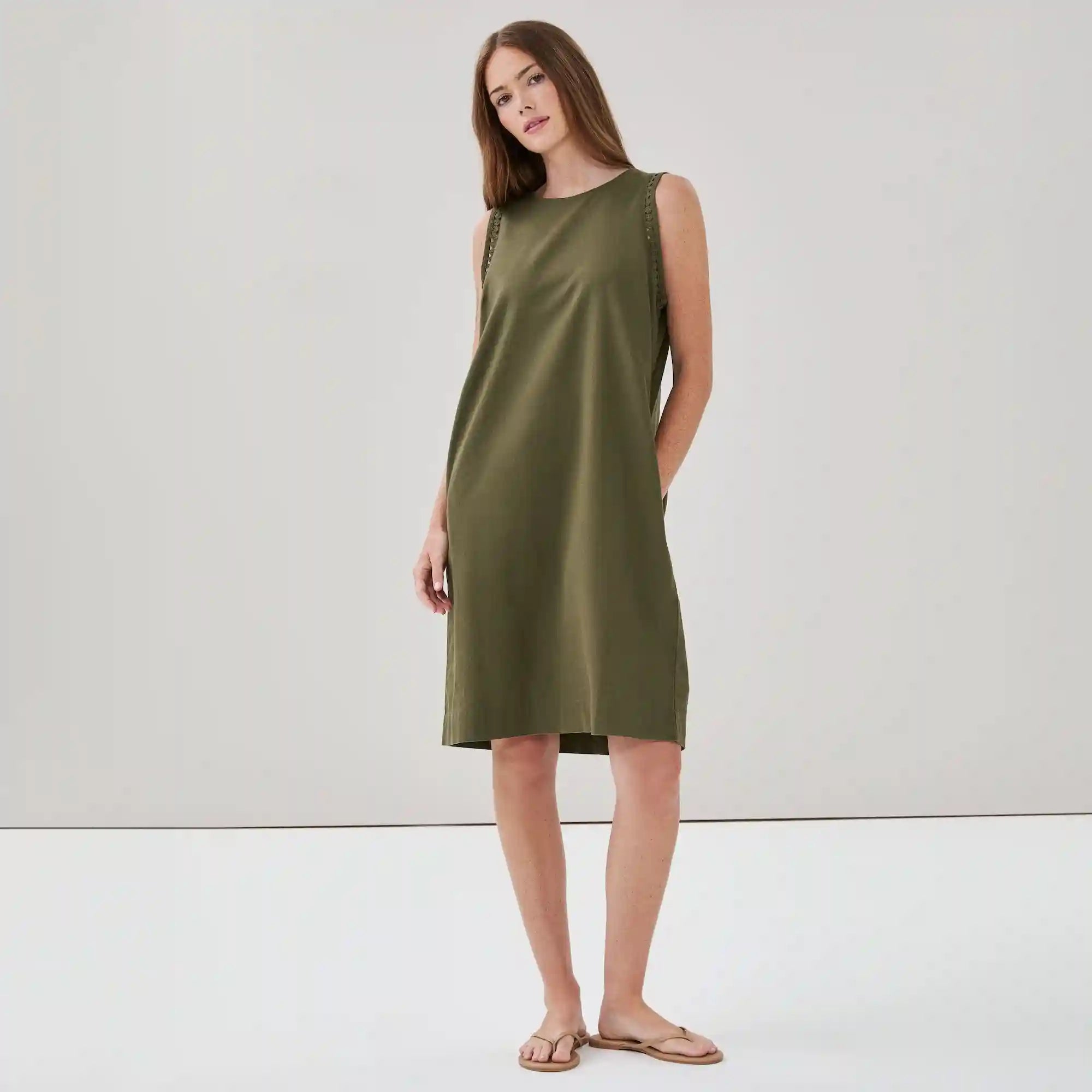 Linen Cotton Shift Dress