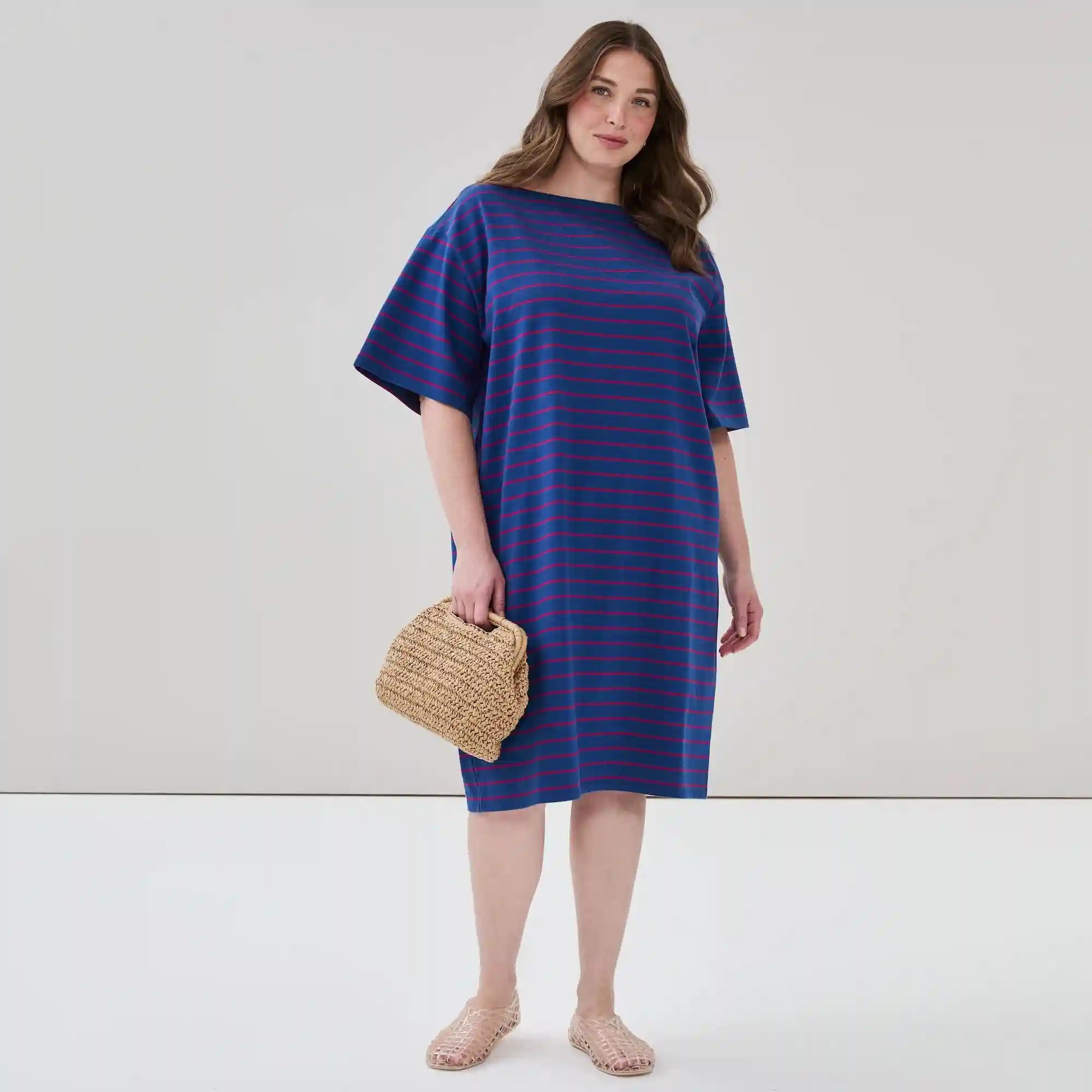 Women+ Striped T-Shirt Dress