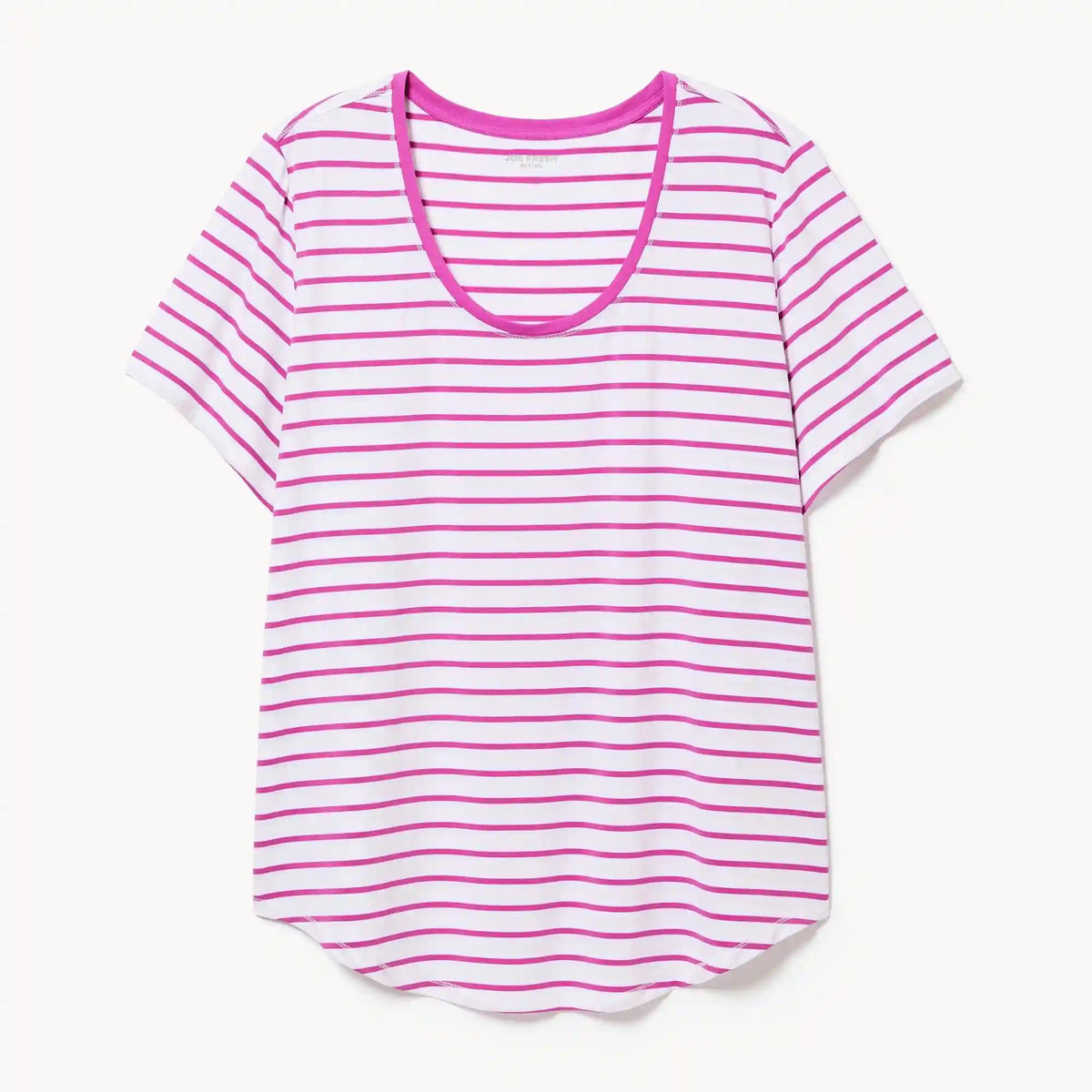 Women+ Active Striped Scoop Neck T-Shirt