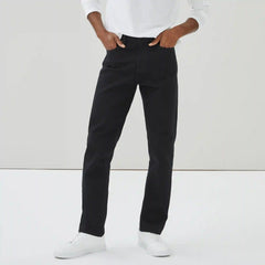 Men's Black Wash Straight Fit Jean