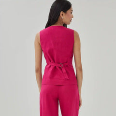 Linen Blend Vest