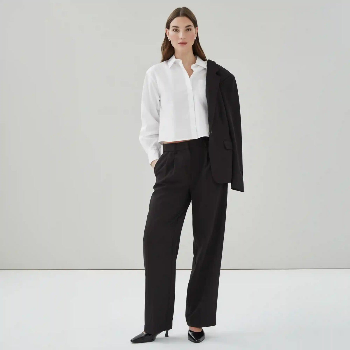 Wide Leg Pleated Trouser