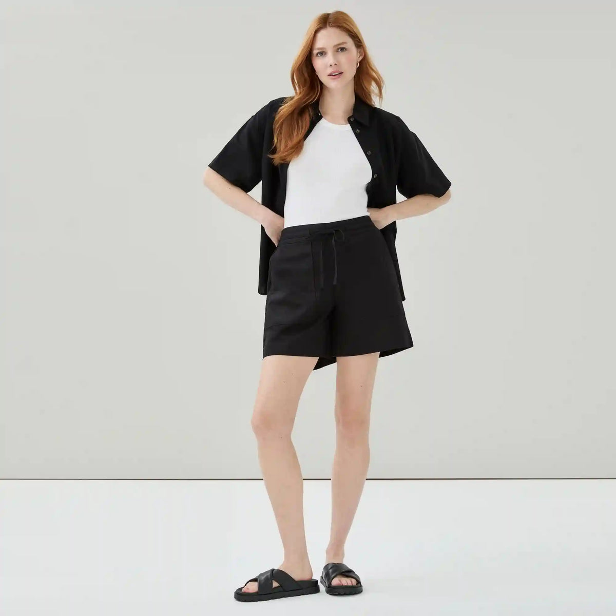 Linen Cotton Utility Short
