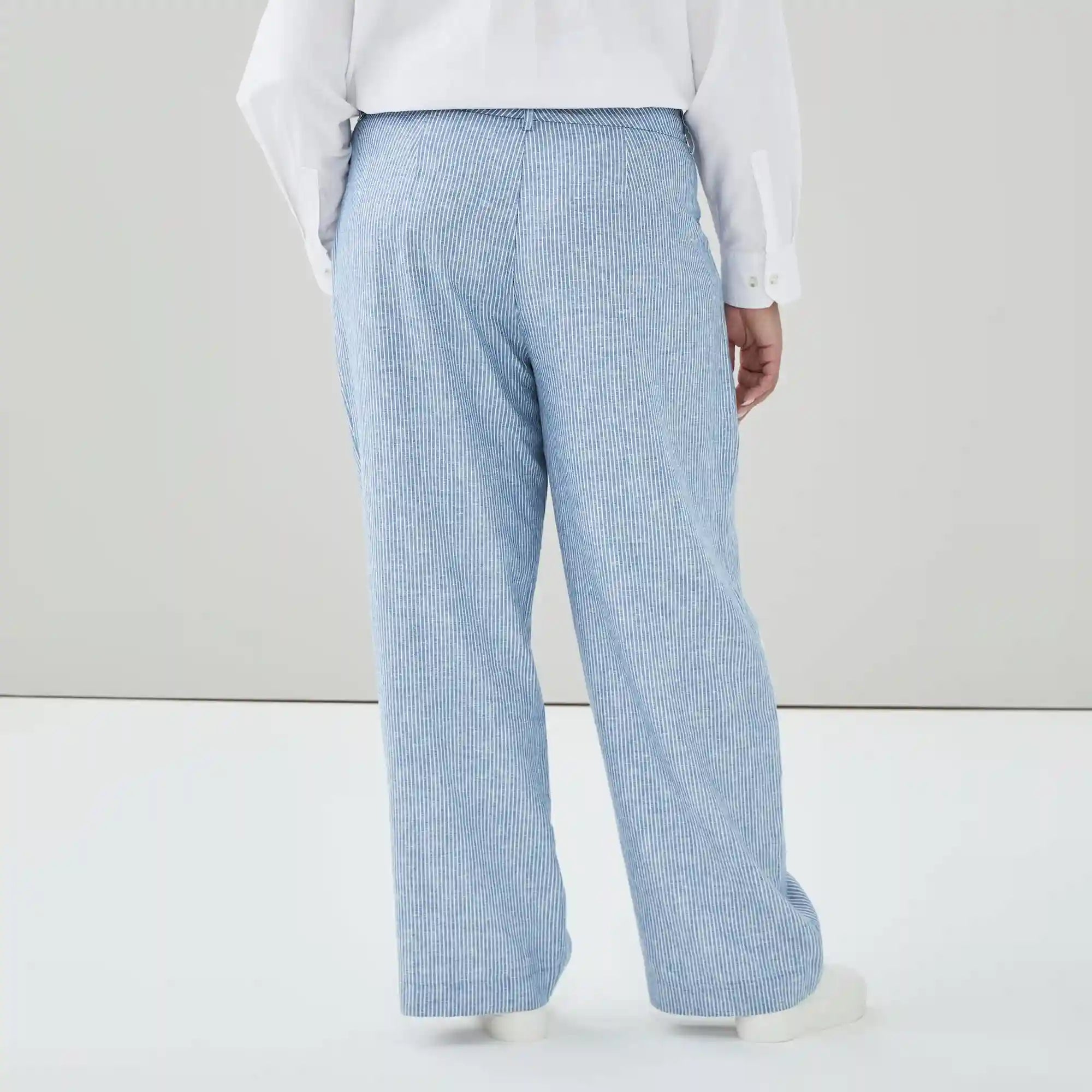 Women+ Linen Blend Pleated Trouser